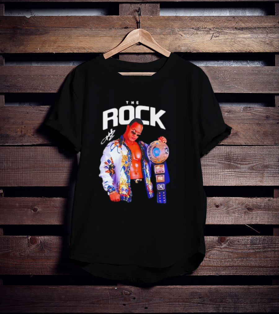 The Rock Wrestlemania Champion Medium Signature T-Shirt