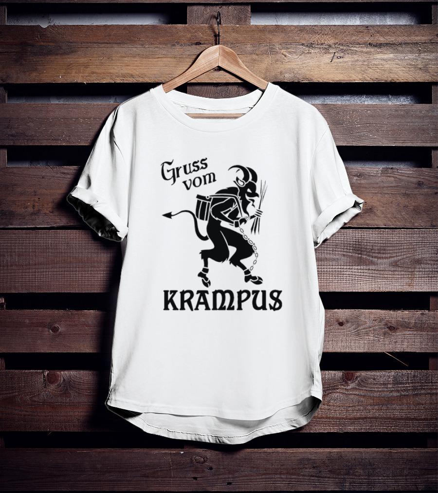 Gruss Vom Krampus Krampus Christmas Holiday Greetings T-Shirt