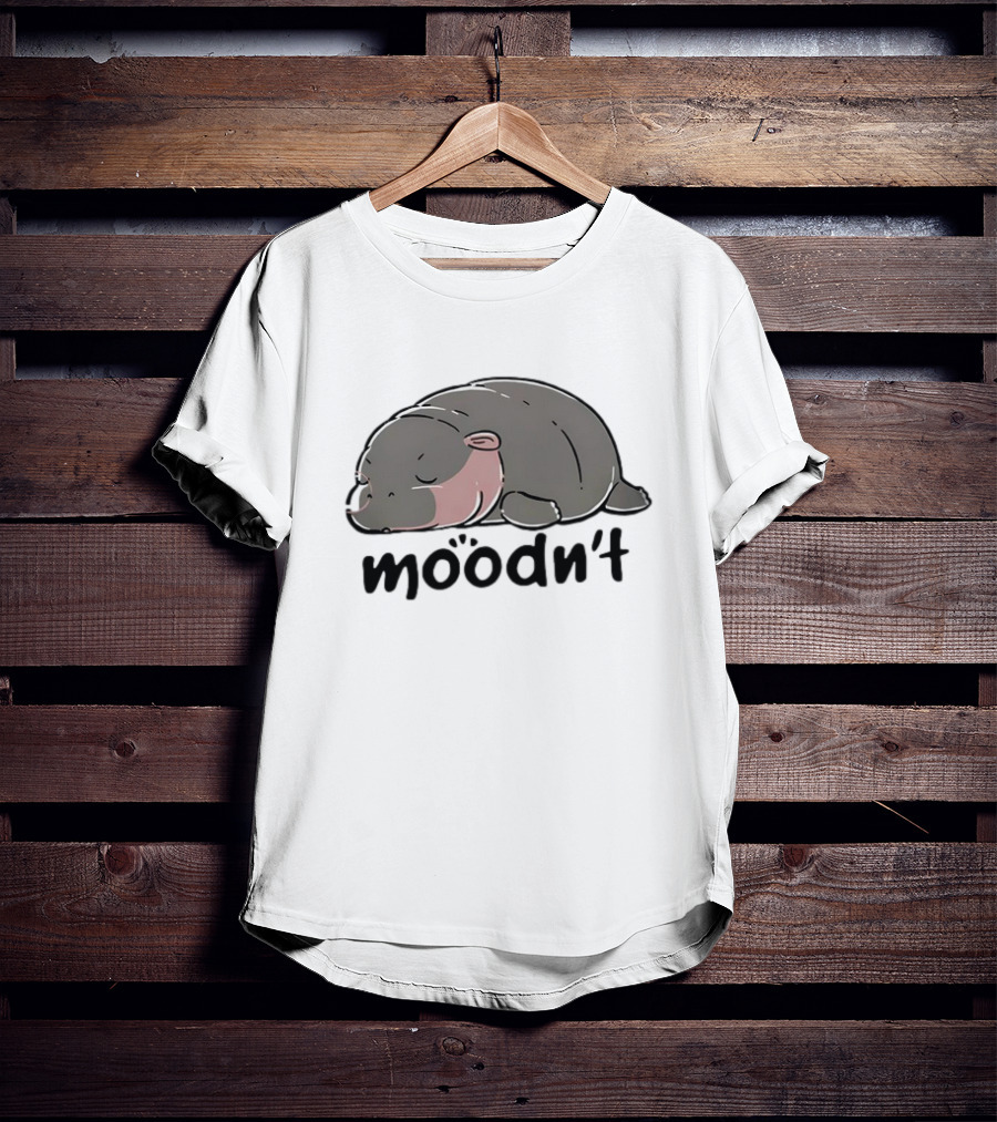 Moo Deng The Hippopotamus Moodn’t Sleeping Mood T-Shirt
