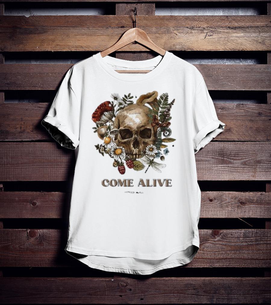 Come Alive Skull Ezekiel 37 Vintage Floral Elements T-Shirt