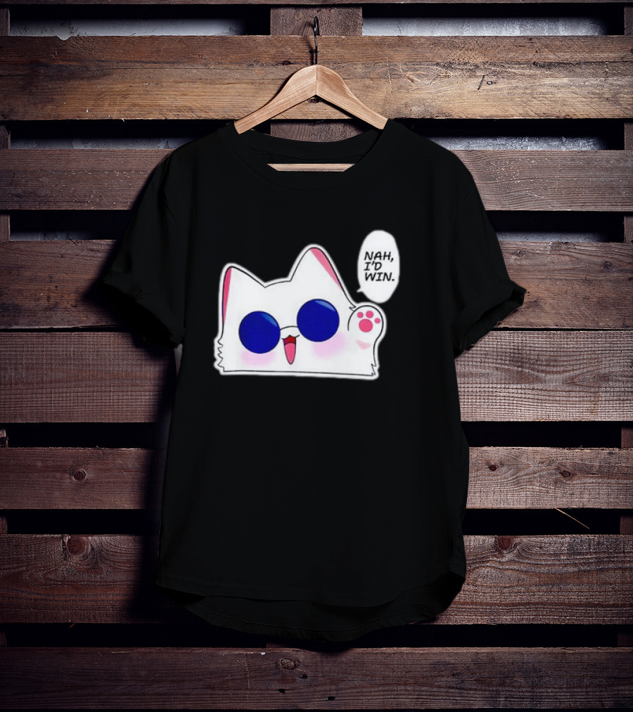 Cute Funny Cat Anime Meme Nah I'd Win Gojo Cat T-Shirt