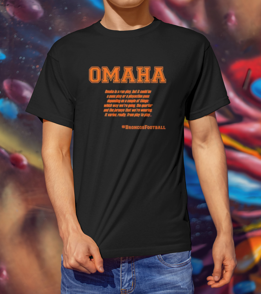 Omaha Audible Peyton Manning Broncos Football Definition T-Shirt