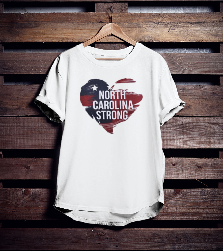 North Carolina Strong Heart Hurricane Helene T-Shirt