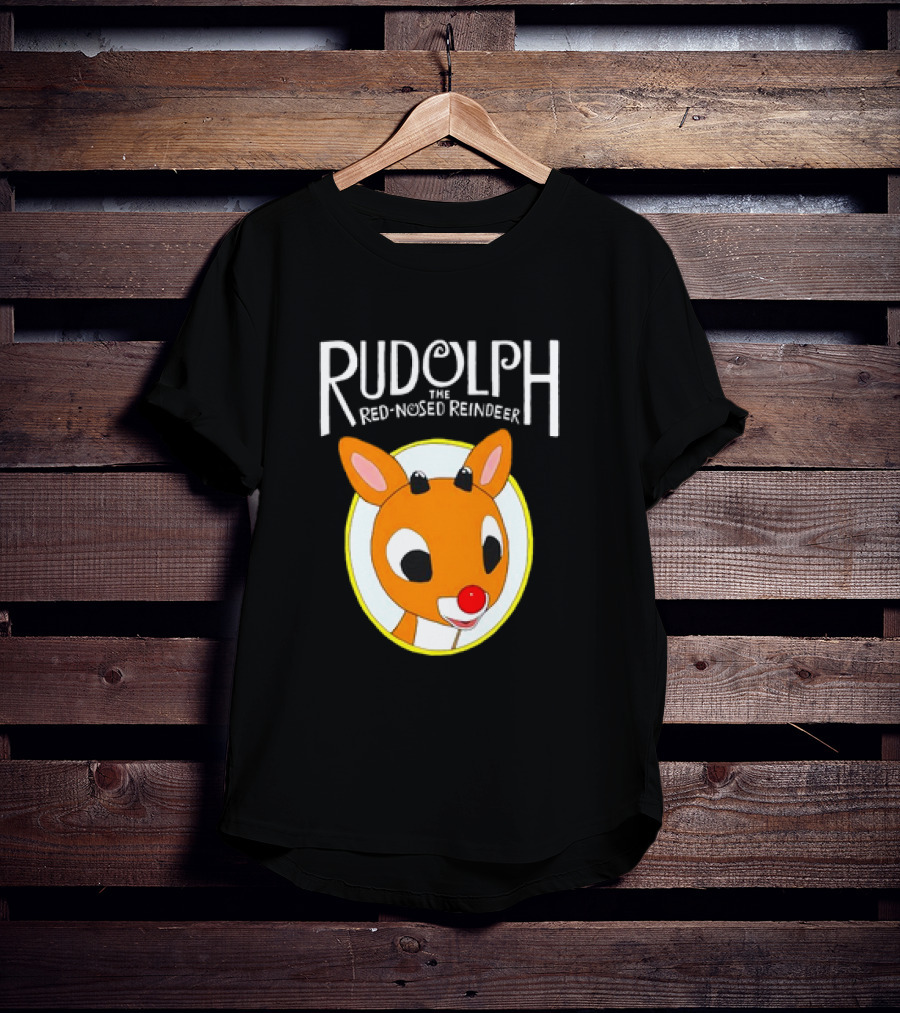 Rudolph The Red-Nosed Reindeer Cute Christmas Character T-Shirt