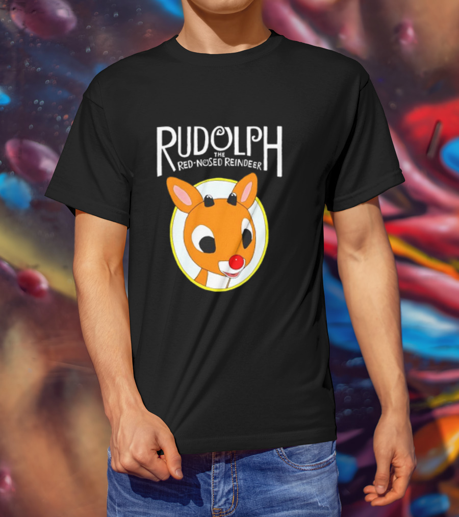 Rudolph The Red-Nosed Reindeer Cute Christmas Character T-Shirt