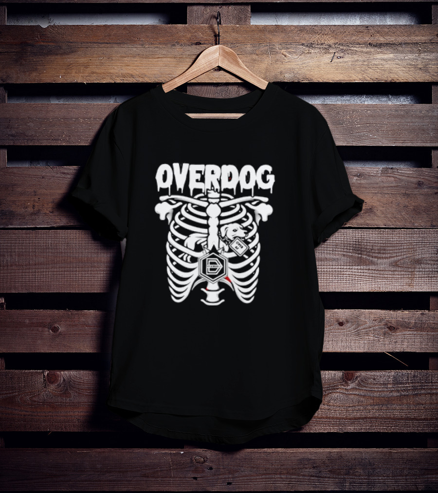 D’Angelo Overdog Skeleton Ribcage Concept With Dog And Bone Elements T-Shirt
