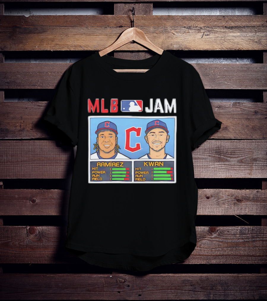 José Ramírez Steven Kwan Cleveland Guardians MLB Jam Vintage T-Shirt