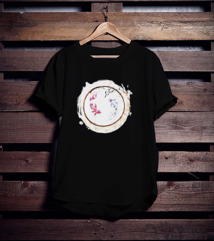 Mezak Harmony Koi Yin Yang Retro T-Shirt