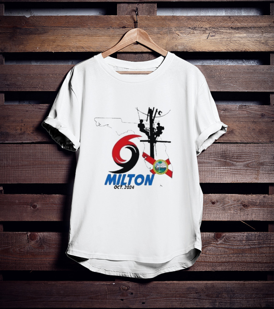Hurricane Milton Florida Electrical Support October T-Shirt