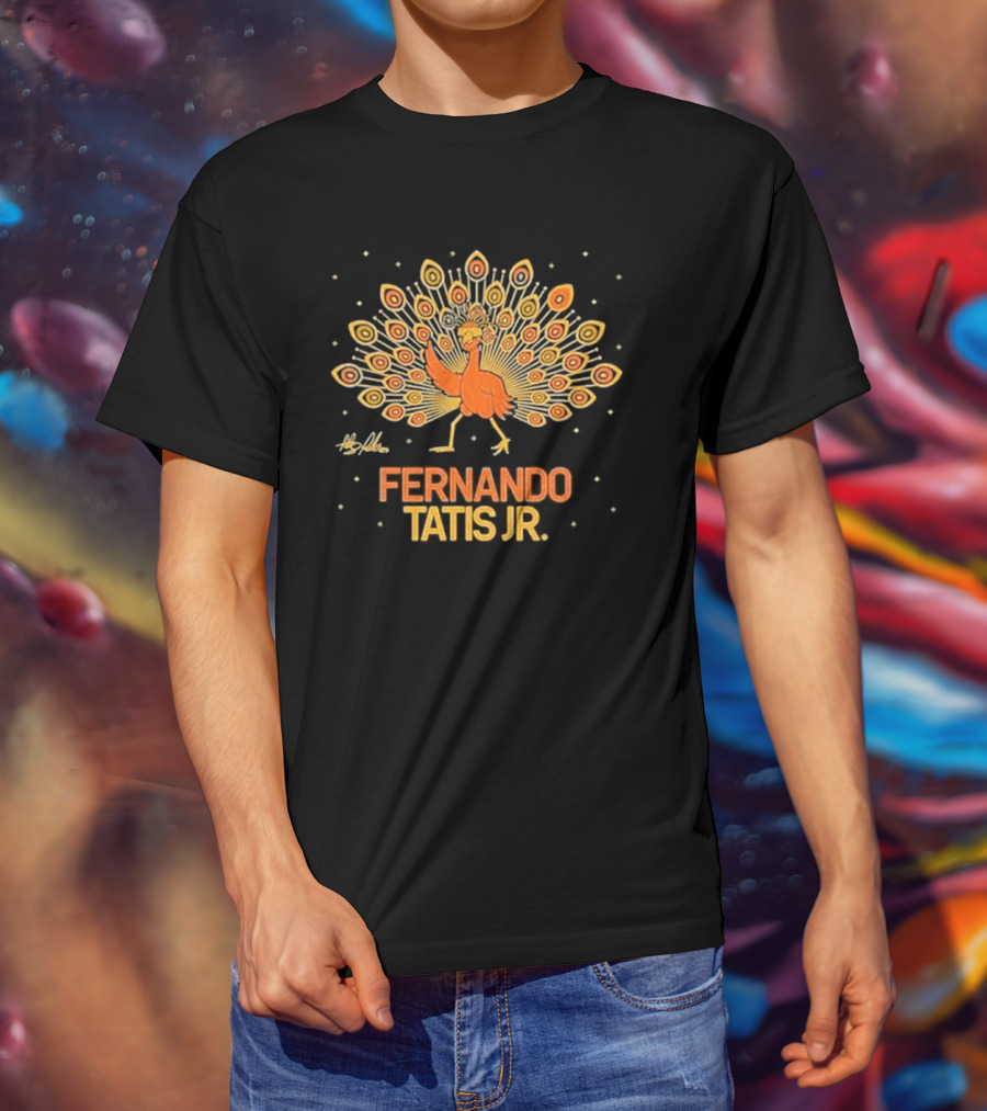 Fernando Tatis Jr Colorful Dancing Peacock T-Shirt
