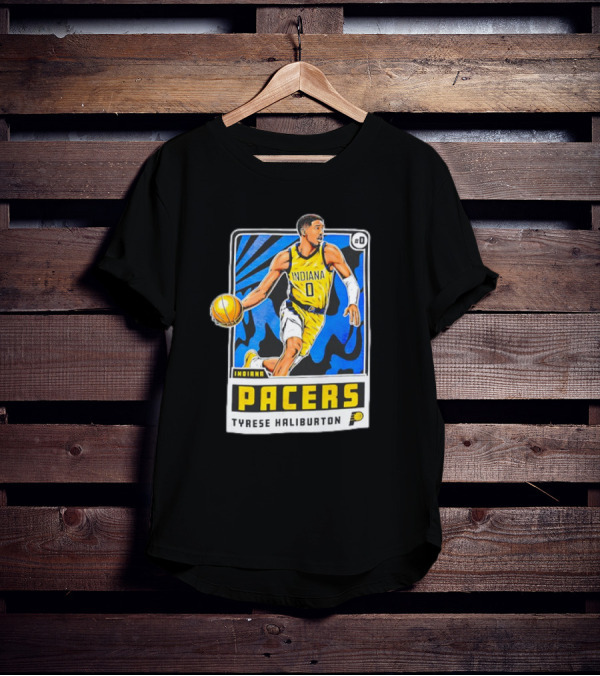 Tyrese Haliburton Indiana Pacers Vintage Player Card #0 T-Shirt
