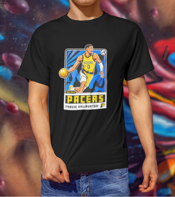 Tyrese Haliburton Indiana Pacers Vintage Player Card #0 T-Shirt