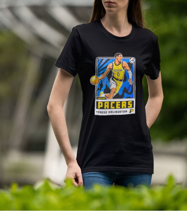 Tyrese Haliburton Indiana Pacers Vintage Player Card #0 T-Shirt