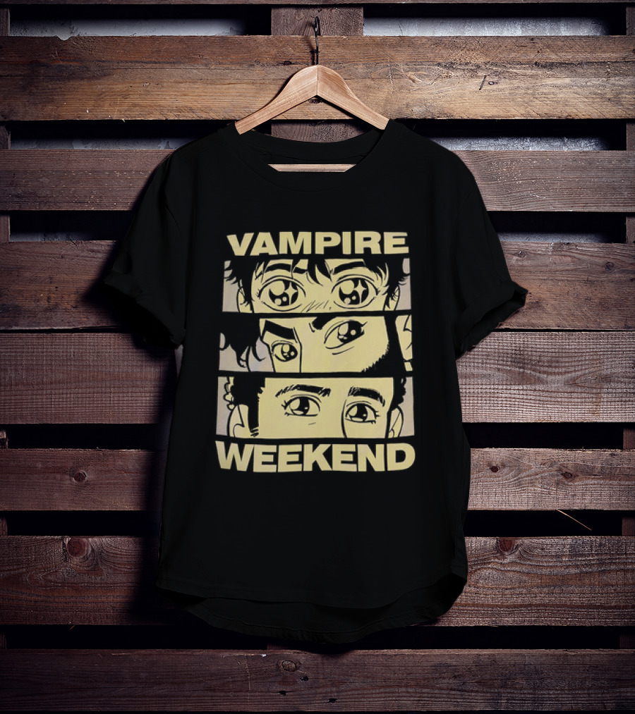 Vampire Weekend Anime Eyes Trio Comic Strip T-Shirt