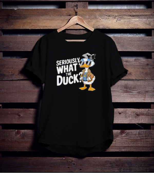 Seriously What The Duck Funny Cartoon Duck Humor T-Shirt