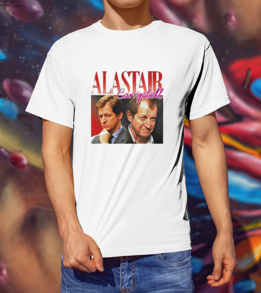 Alastair Campbell Retro Suit Portrait Duo T-Shirt