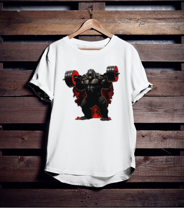 Gorilla Workout Beast Lifting Power Weights Gym T-Shirt
