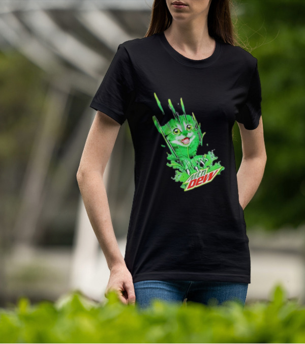 Cat Mtn Dew Mountain Mew Clawing T-Shirt