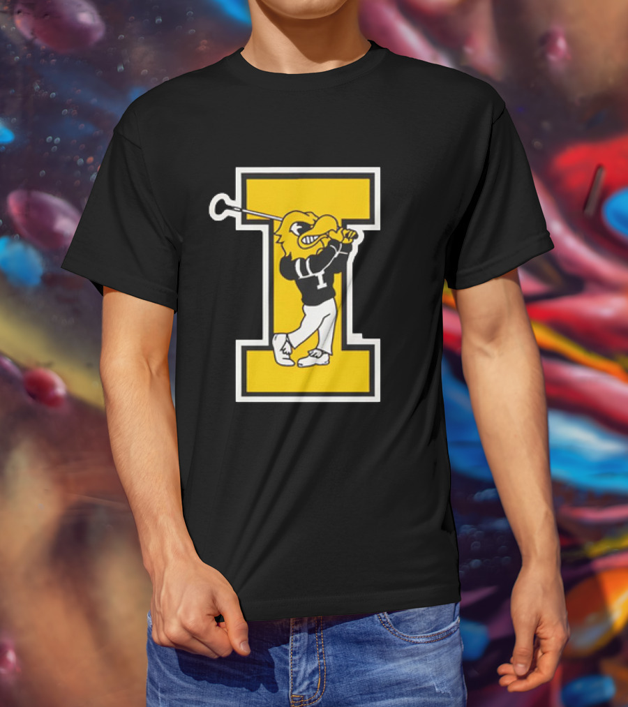 Iowa Hawkeyes Golf Vintage Logo Swinging Herky T-Shirt