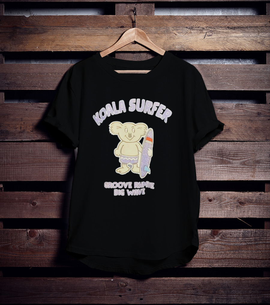 Koala Surfer Grooverhyme Big Wave T-Shirt