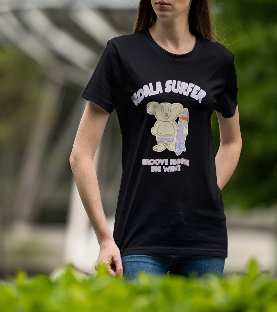 Koala Surfer Grooverhyme Big Wave T-Shirt