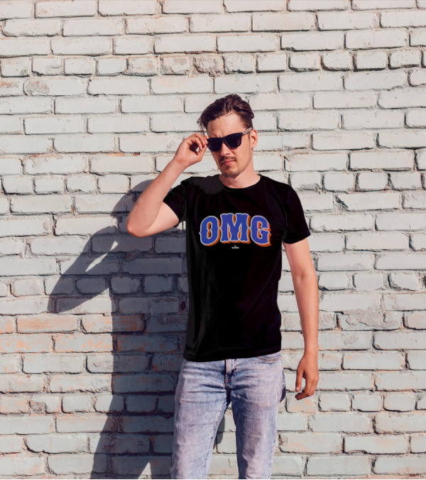 New York Mets OMG Retro Classic Blue Orange T-Shirt
