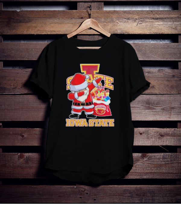 Santa Claus Dabbing Iowa State Cyclones Christmas T-Shirt