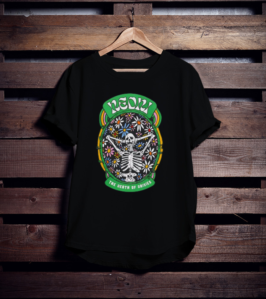 Neoni Skeleton Surrounded By The Death Of Daisies T-Shirt