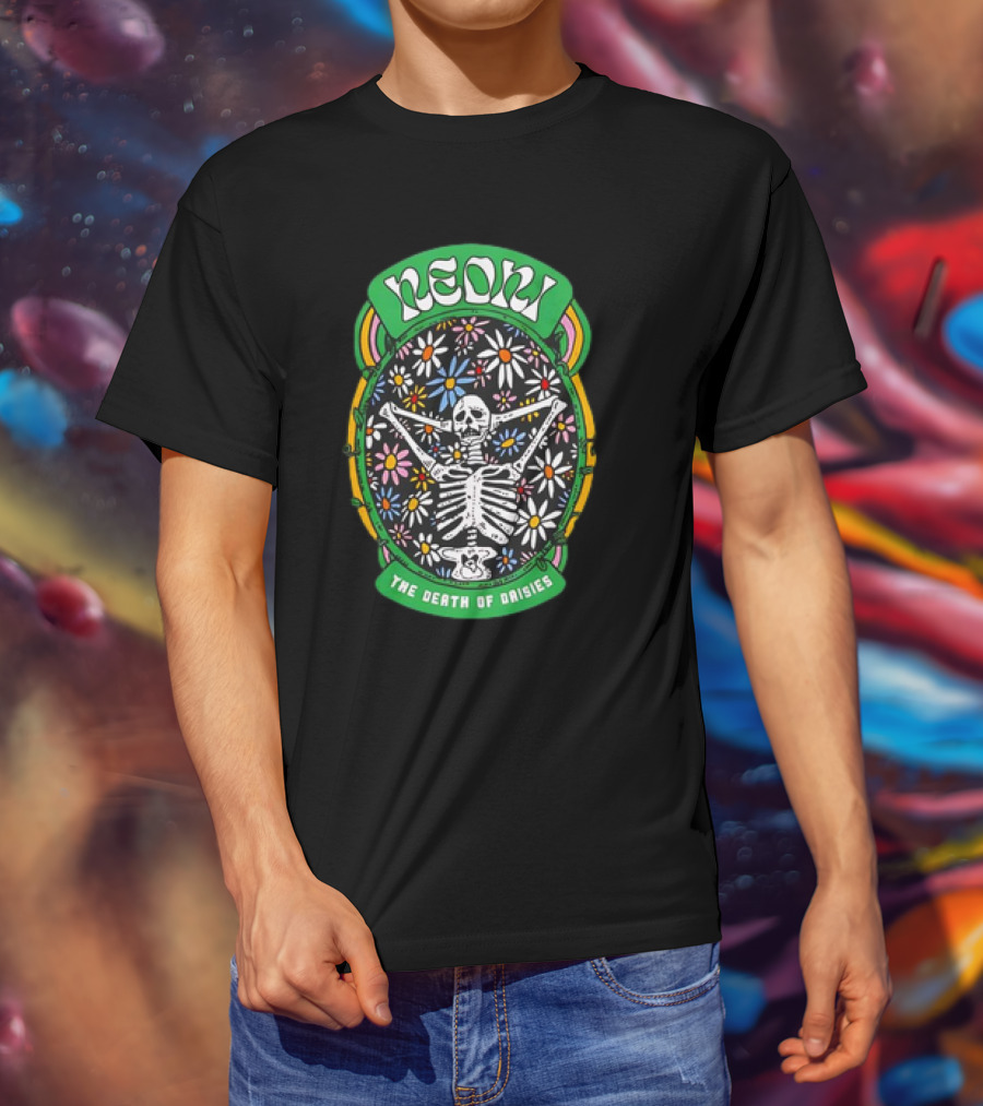 Neoni Skeleton Surrounded By The Death Of Daisies T-Shirt