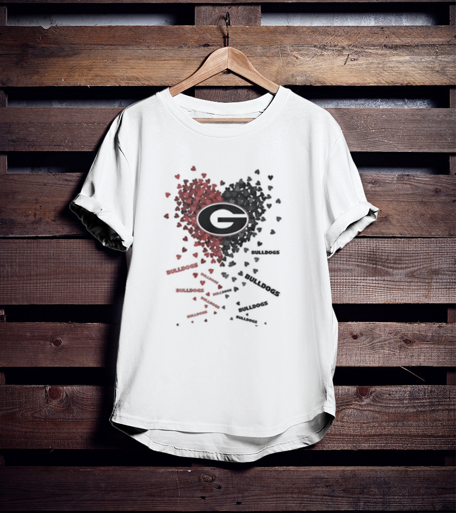 Georgia Bulldogs Heart G Logo Passion T-Shirt