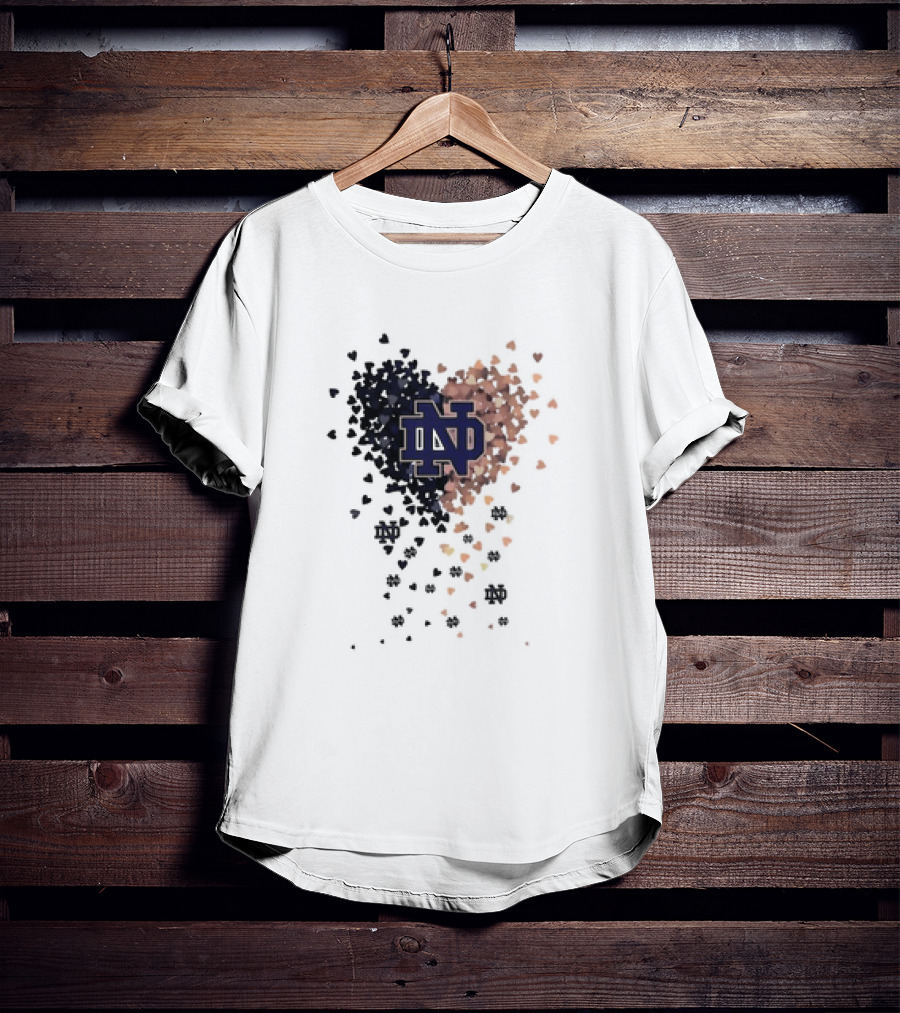 Heart Full Of Football Notre Dame Fighting Irish ND T-Shirt