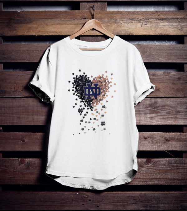 Heart Full Of Football Notre Dame Fighting Irish ND T-Shirt