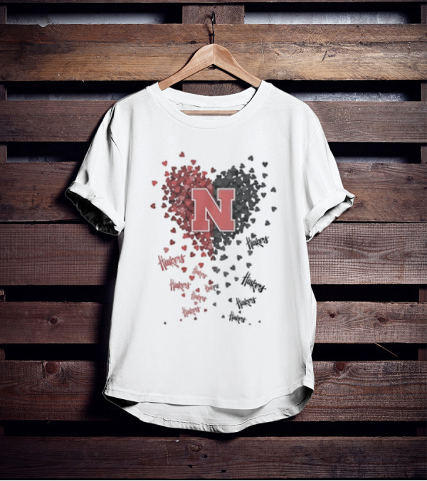 Nebraska Cornhuskers Passionate Heart N Huskers T-Shirt