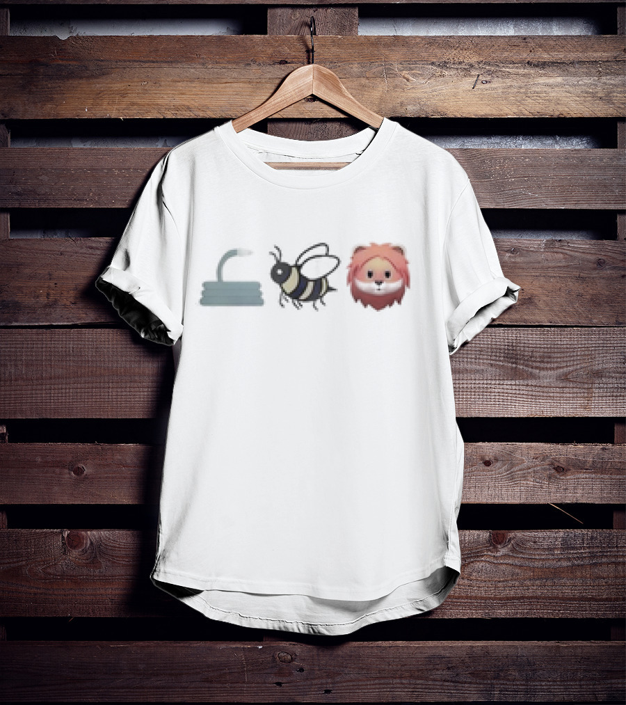 Snake Hose Bee Lion Emoji Sequence T-Shirt
