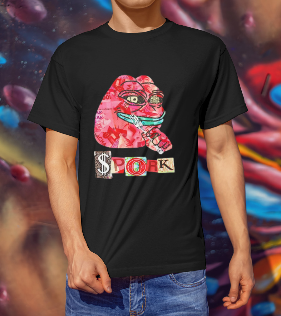 Colombo Spork Pepe Meme Collage Smoking T-Shirt