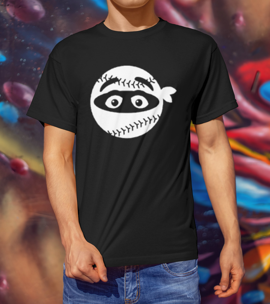 New York Mets Baseball Pitching Ninja Grimace T-Shirt