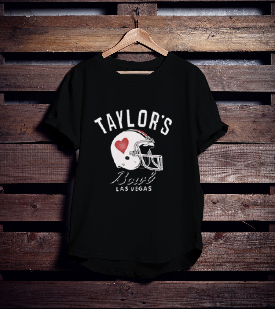 TAYLOR'S Bowl Las Vegas Football Helmet Heart T-Shirt