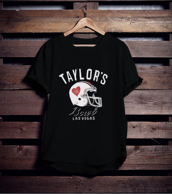 TAYLOR'S Bowl Las Vegas Football Helmet Heart T-Shirt