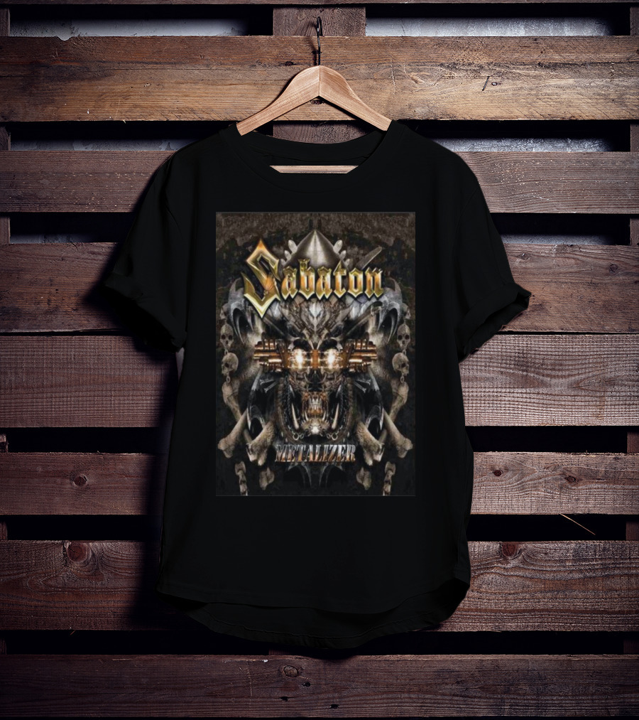 Sabaton Metalizer Third Album Skull And Bones T-Shirt