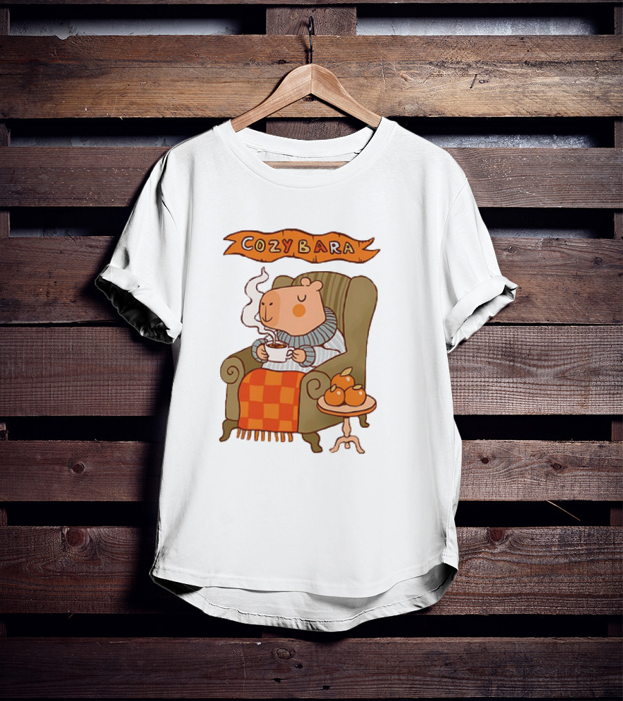 Cozybara Capybara Meme Cute T-Shirt