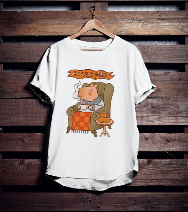 Cozybara Capybara Meme Cute T-Shirt