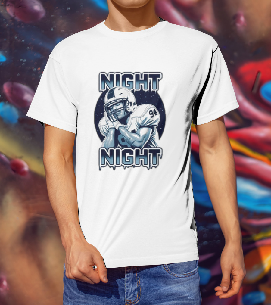 Night Night Ceman Ryan Barker 94 Football Player T-Shirt