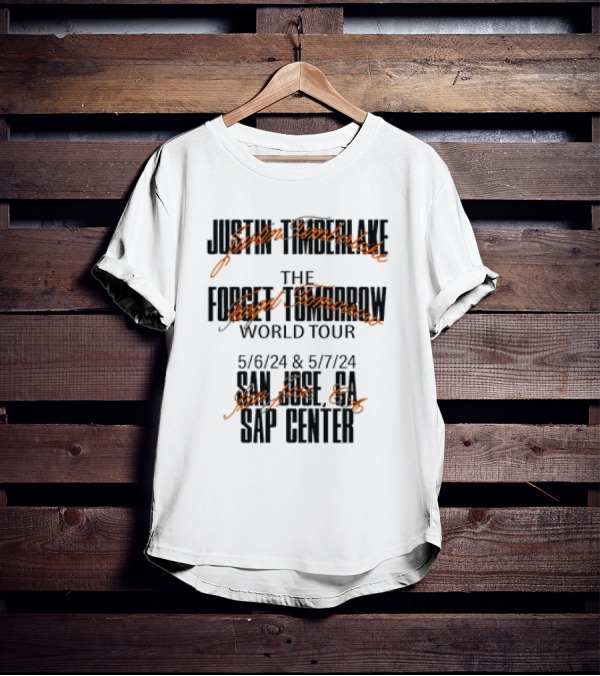 Justin Timberlake San Jose SAP Center Forget Tomorrow World Tour T-Shirt