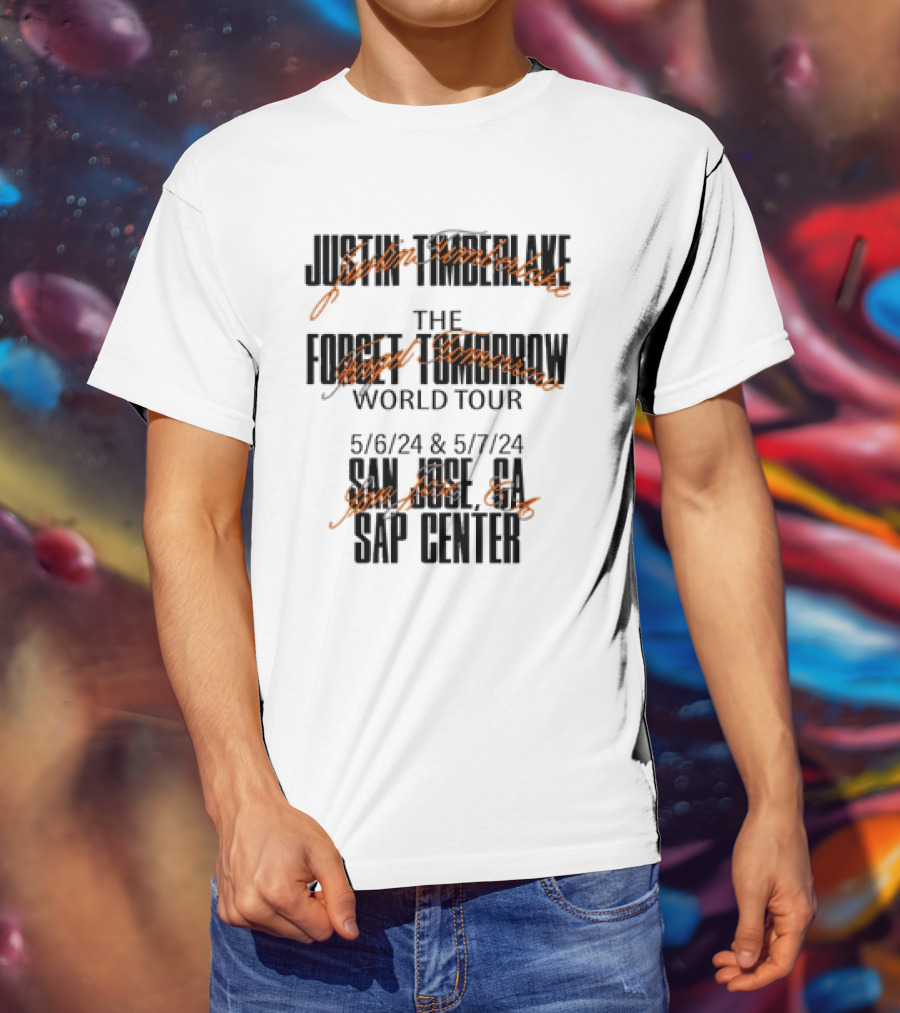 Justin Timberlake San Jose SAP Center Forget Tomorrow World Tour T-Shirt