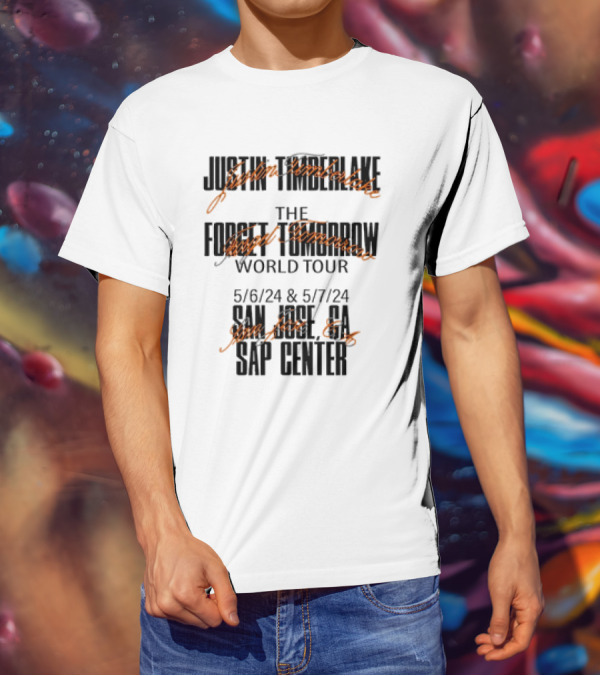 Justin Timberlake San Jose SAP Center Forget Tomorrow World Tour T-Shirt