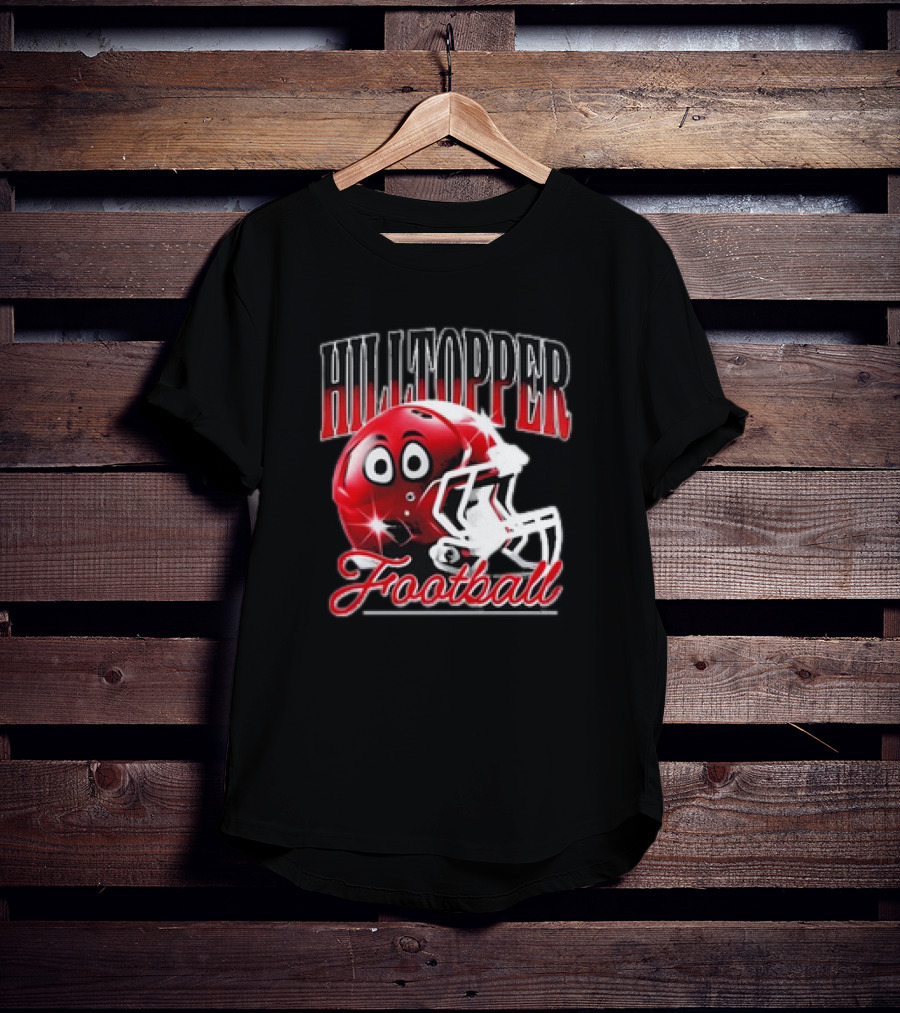 Hilltopper Football Big Red Helmet Pepper T-Shirt