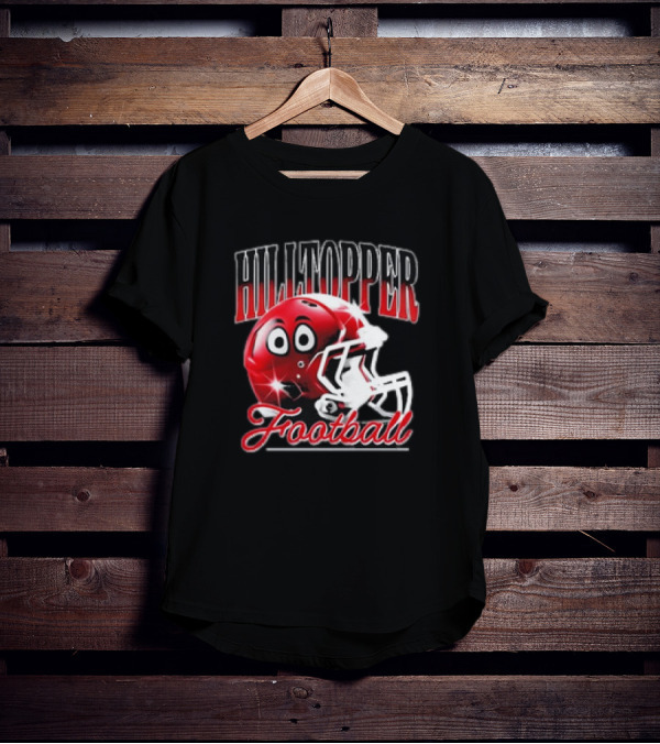 Hilltopper Football Big Red Helmet Pepper T-Shirt