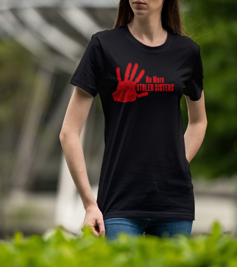 No More Stolen Sisters Red Blood Hand T-Shirt