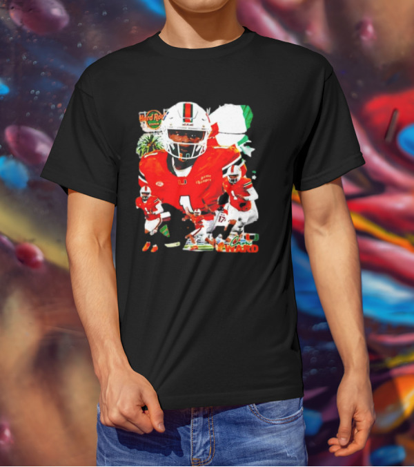 Hard Rock Stadium Miami Hurricanes Cam Ward Football Player T-Shirt