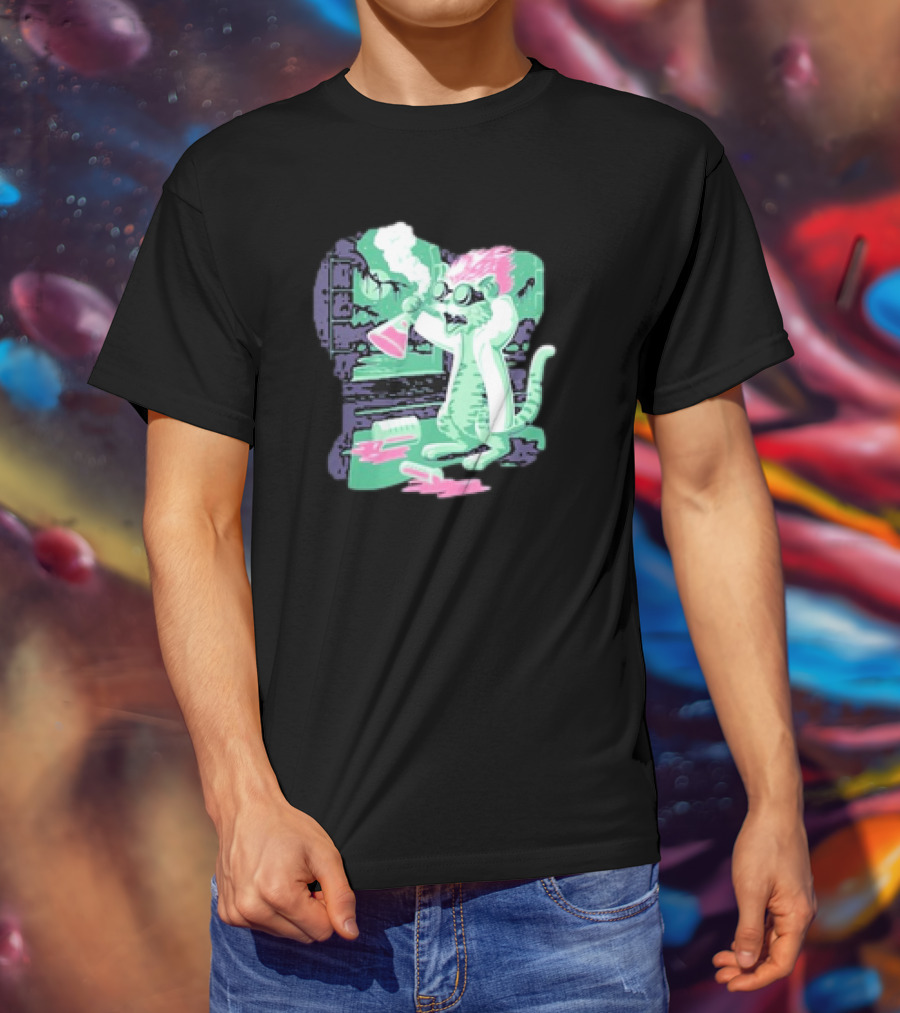 Kyle’s Corner Feline Weird Oct 24-27 Live Oak FL Mad Scientist Cat Lab T-Shirt